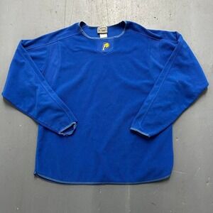 Vintage 2000s Indiana pacers throwback logo blue fleece center hit crewneck